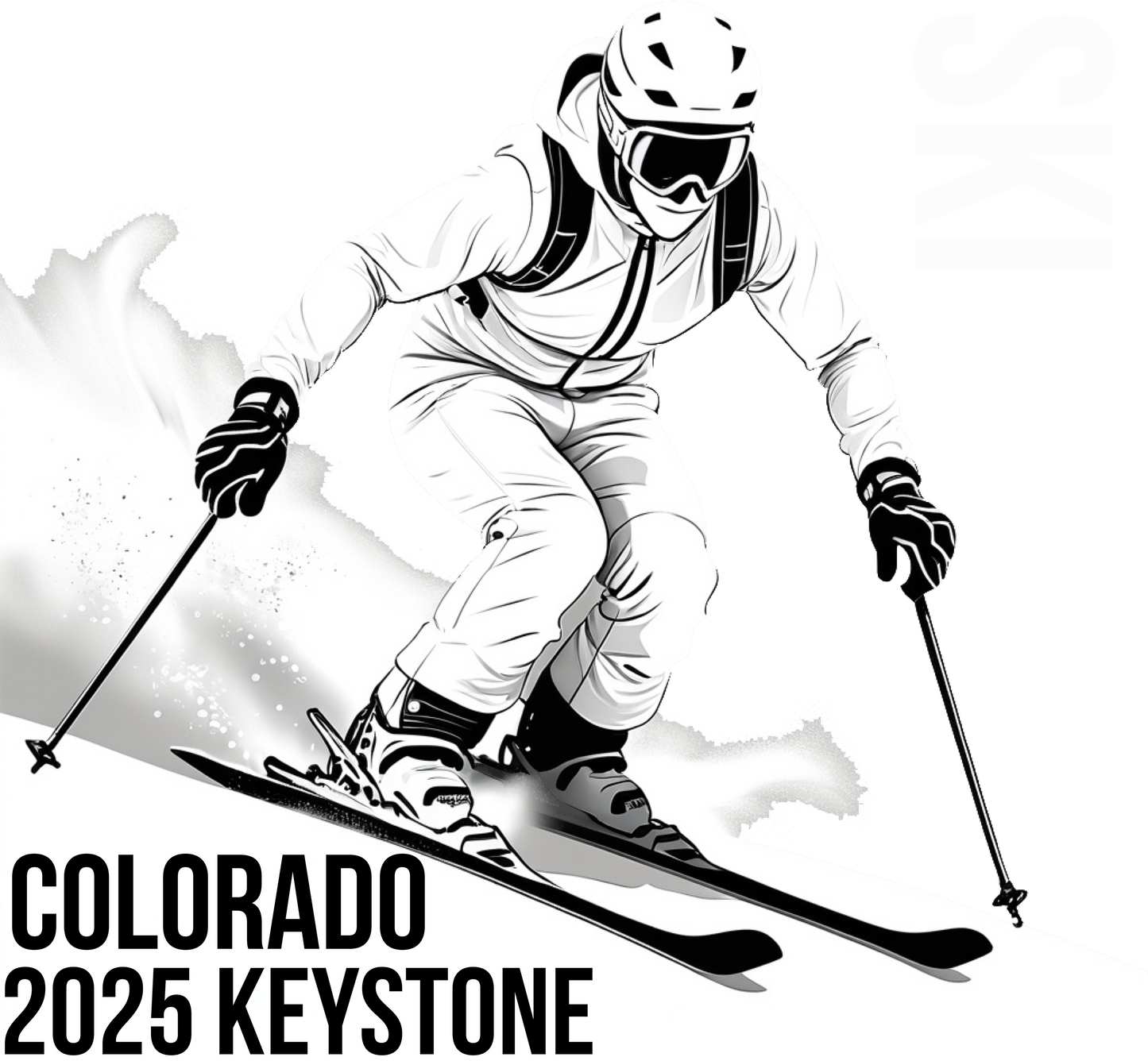 DTF Graphic Ready to Press - Ski Colorado