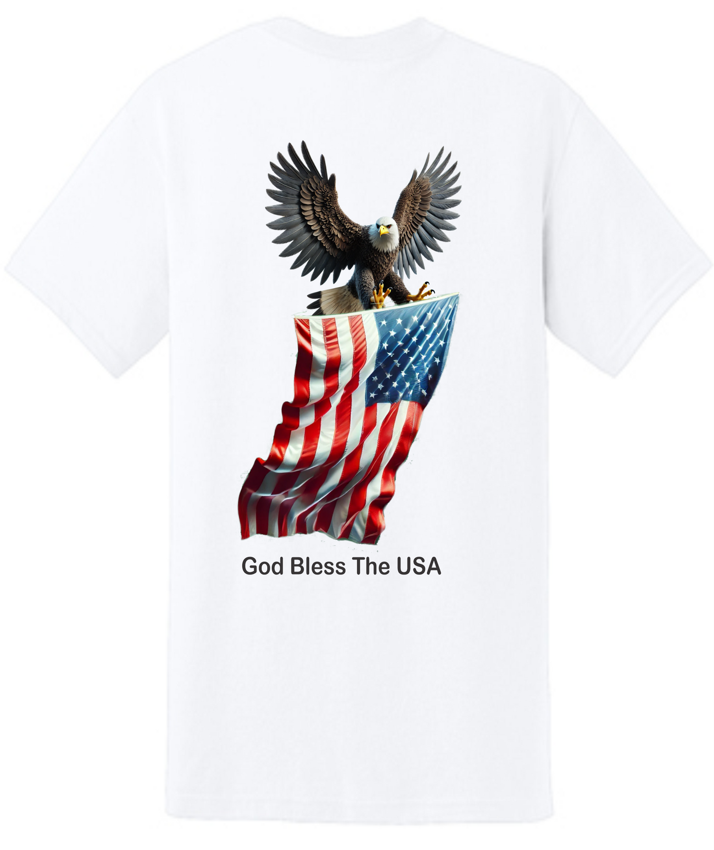 Short Sleeve Tee Shirt God Bless the USA