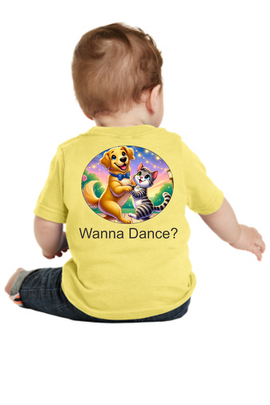 Short Sleeve Tee Shirt Toddler Wanna Dance